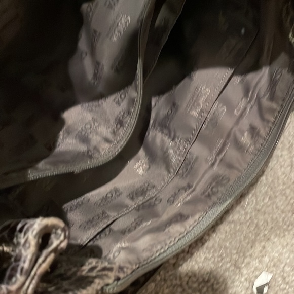 Michael Kors gray snake skin purse